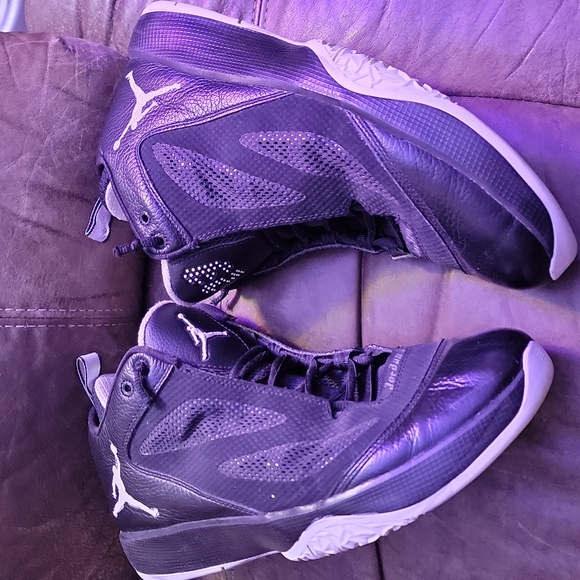 Men's Size 11.5 Air Jordan Q Flight 2011 Black and White - Picture 5 of 6